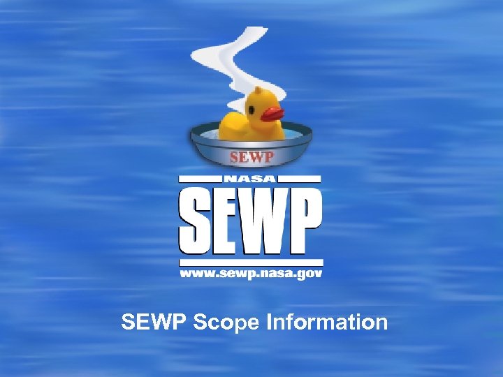 SEWP Scope Information 