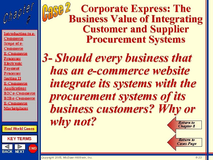 Introduction to e. Commerce Scope of e. Commerce E-Commerce Processes Electronic Payment Processes Section