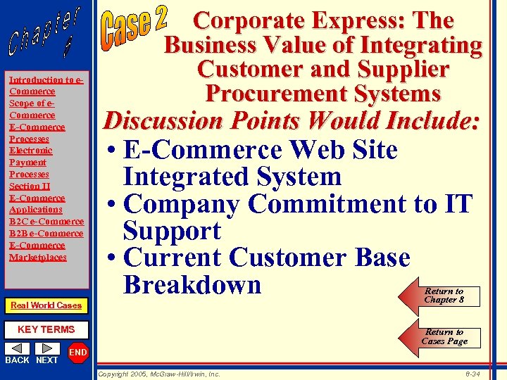 Introduction to e. Commerce Scope of e. Commerce E-Commerce Processes Electronic Payment Processes Section