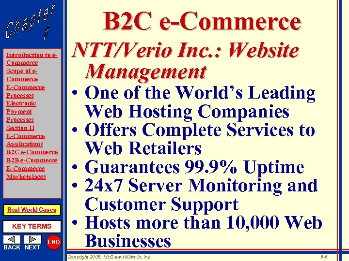 B 2 C e-Commerce Introduction to e. Commerce Scope of e. Commerce E-Commerce Processes