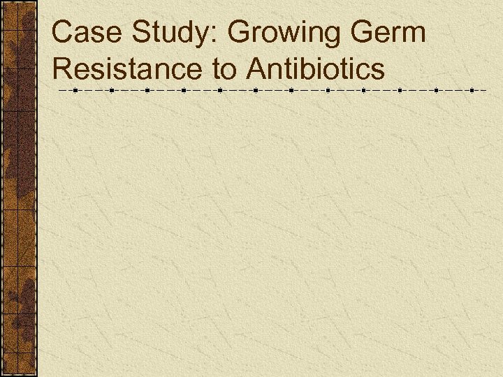 Case Study: Growing Germ Resistance to Antibiotics 