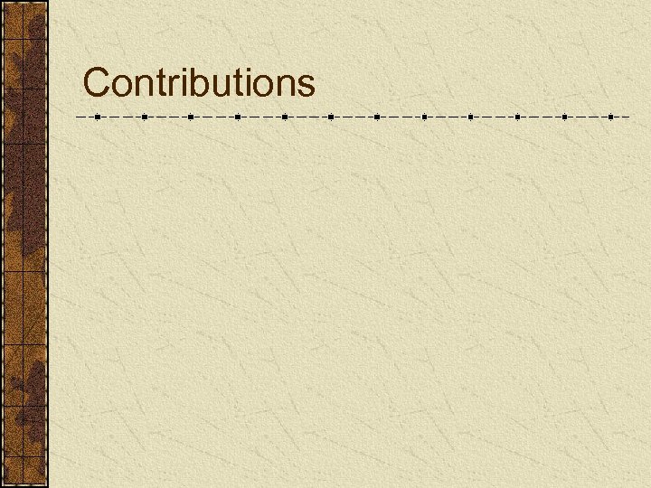 Contributions 