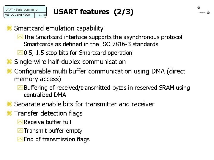 UART - Serial communic. MS_u. C / dnd / V 08 4 - 10