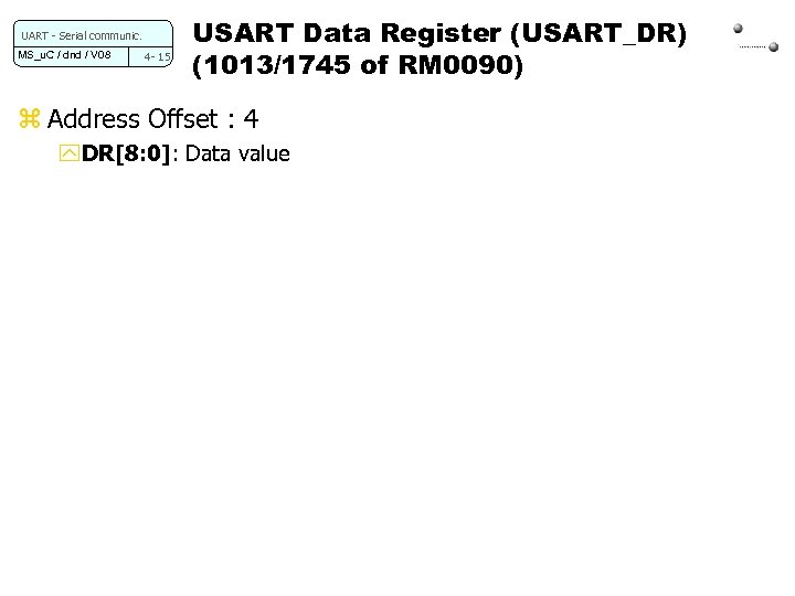 UART - Serial communic. MS_u. C / dnd / V 08 4 - 15