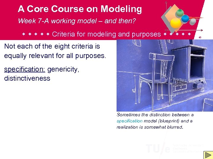 A Core Course on Modeling Week 7 -A working model – and then? Criteria