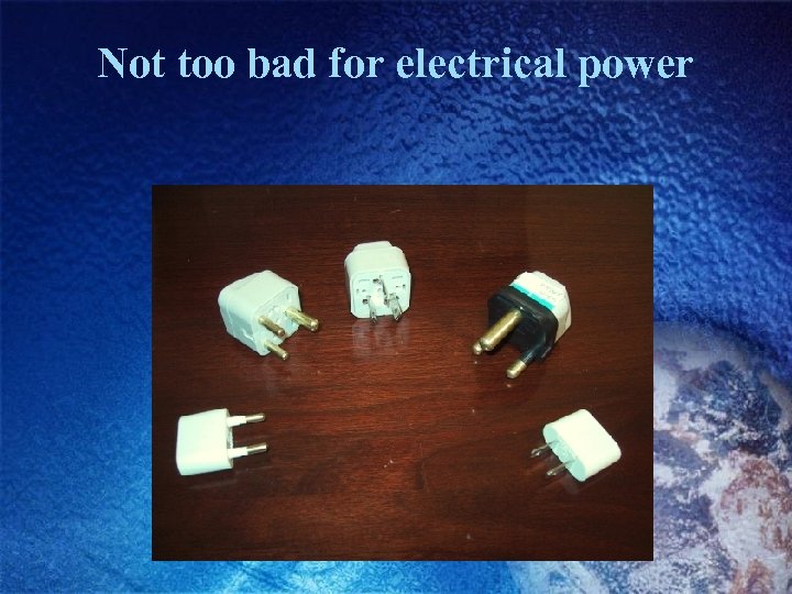 Not too bad for electrical power 