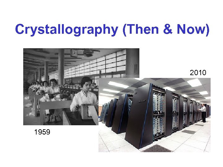 Crystallography (Then & Now) 2010 1959 