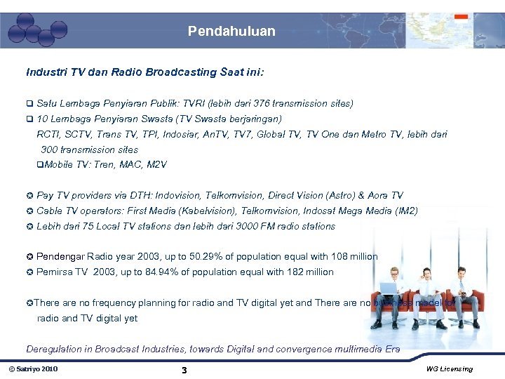 Pendahuluan Industri TV dan Radio Broadcasting Saat ini: q Satu Lembaga Penyiaran Publik: TVRI