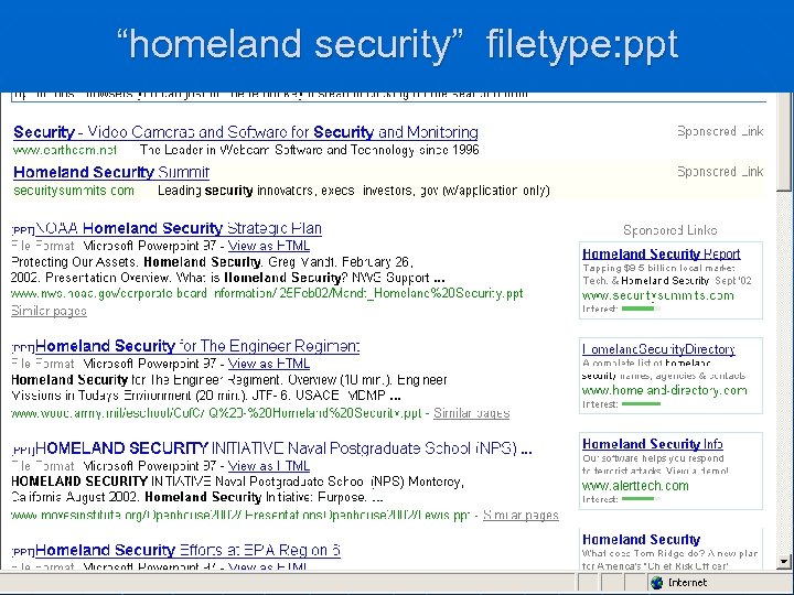 “homeland security” filetype: ppt 