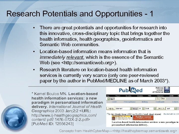 Research Potentials and Opportunities - 1 • • • There are great potentials and