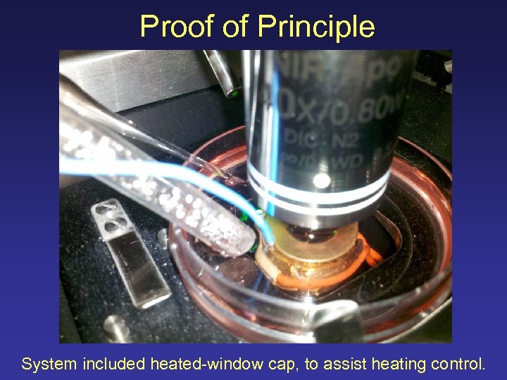 Proof of Principle System included heated-window cap, to assist heating control. 