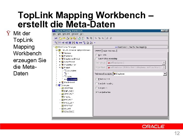 Top. Link Mapping Workbench – erstellt die Meta-Daten Ÿ Mit der Top. Link Mapping