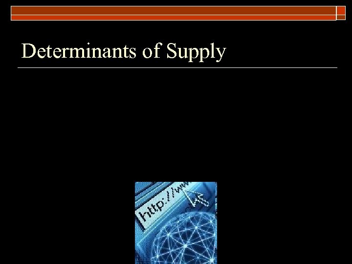 Determinants of Supply 