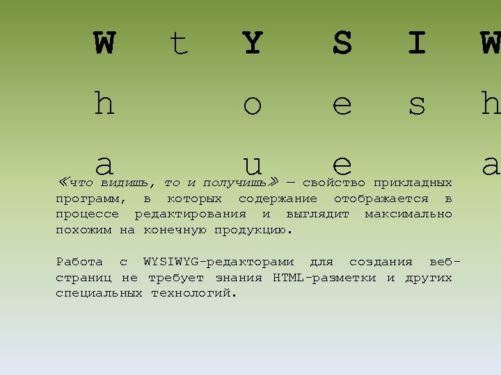 W t Y S I W h o e s h a u e