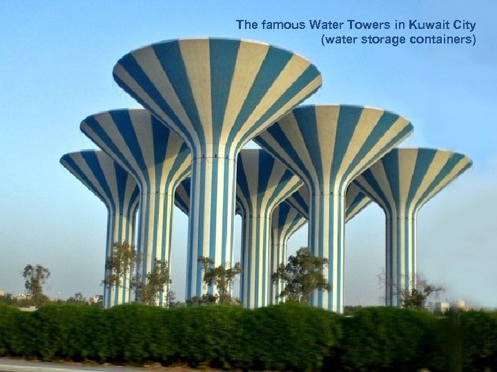 The famous Water Towers in Kuwait City (water storage containers) 