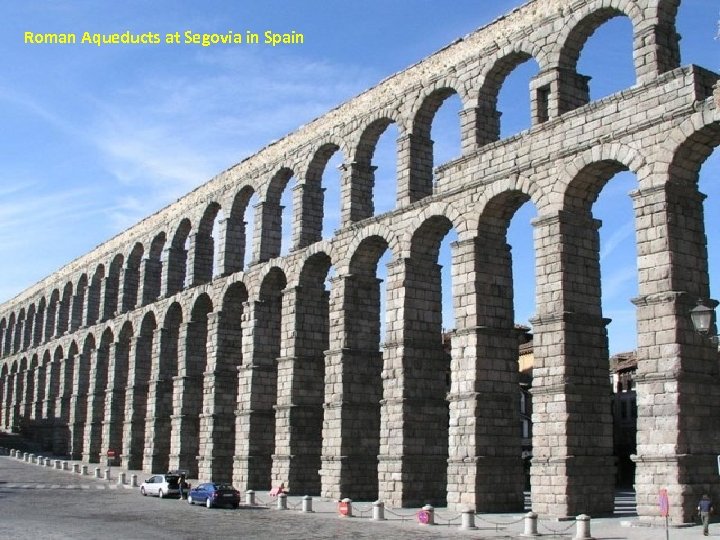 Roman Aqueducts at Segovia in Spain 