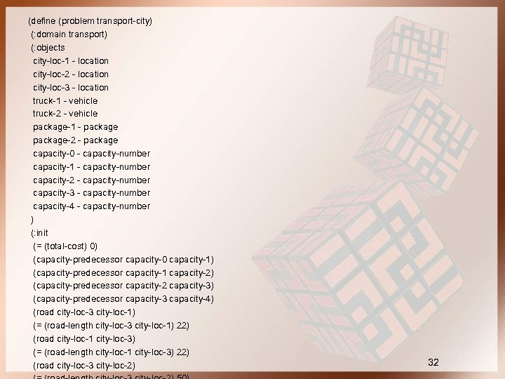 (define (problem transport-city) (: domain transport) (: objects city-loc-1 - location city-loc-2 - location