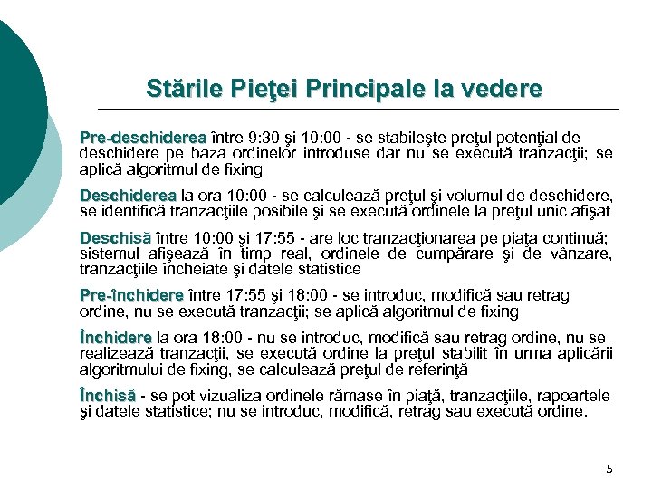 Stările Pieţei Principale la vedere Pre-deschiderea între 9: 30 şi 10: 00 - se