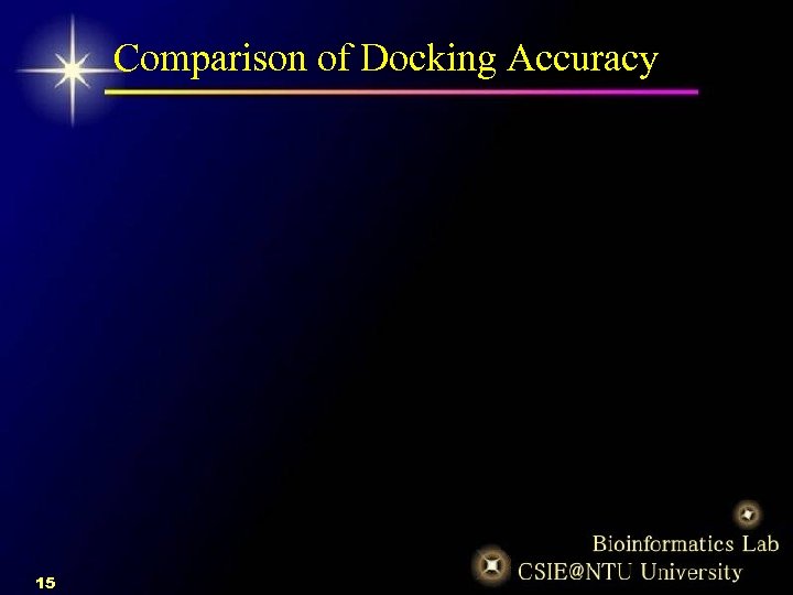 Comparison of Docking Accuracy 15 
