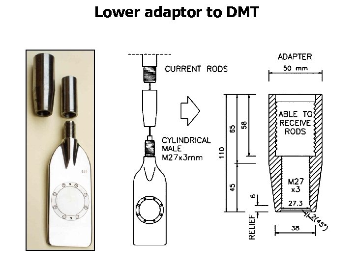 Lower adaptor to DMT 