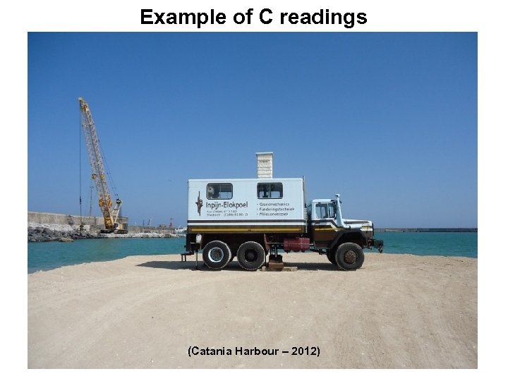 Example of C readings (Catania Harbour – 2012) 