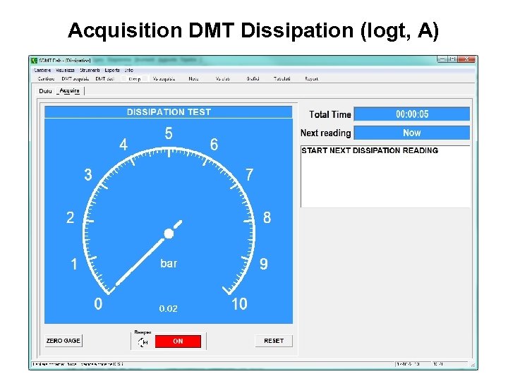 Acquisition DMT Dissipation (logt, A) 