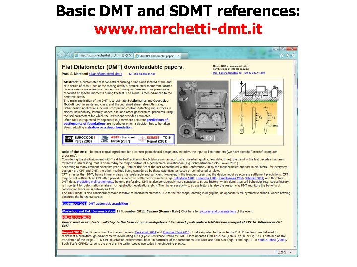 Basic DMT and SDMT references: www. marchetti-dmt. it Website: www. marchetti-dmt. it 