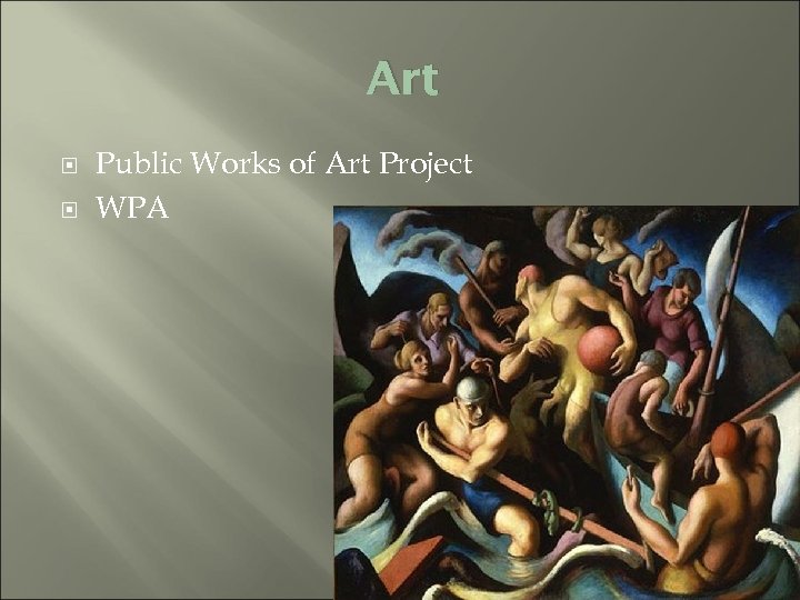 Art Public Works of Art Project WPA 