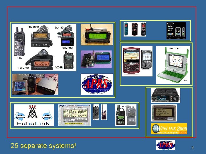 26 separate systems! 3 