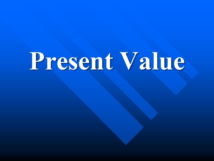 Present Value 