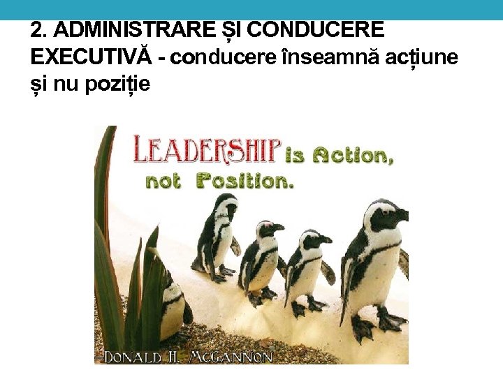 2. ADMINISTRARE ȘI CONDUCERE EXECUTIVĂ - conducere înseamnă acțiune și nu poziție 