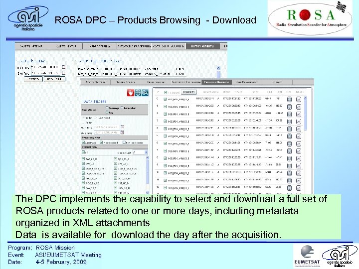 ROSA DPC – Products Browsing - Download The DPC implements the capability to select
