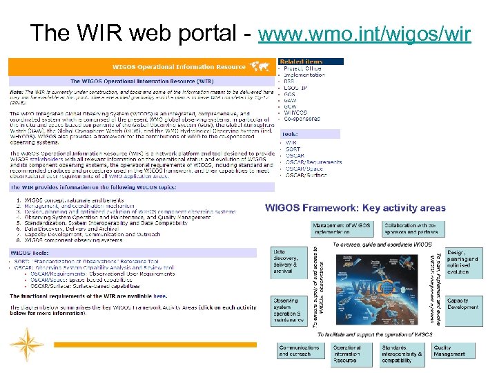 The WIR web portal - www. wmo. int/wigos/wir 