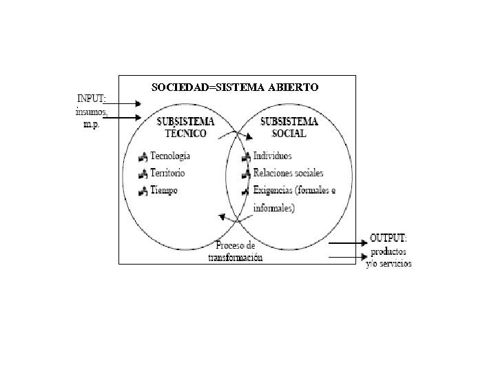 SOCIEDAD=SISTEMA ABIERTO 