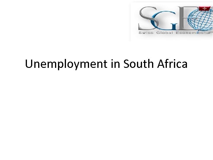 Unemployment in South Africa 