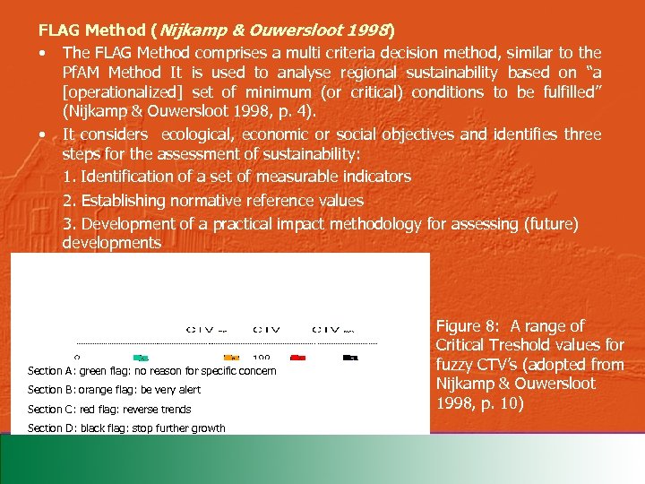 FLAG Method (Nijkamp & Ouwersloot 1998) • The FLAG Method comprises a multi criteria