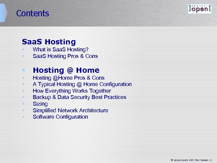 Contents Saa. S Hosting § § What is Saa. S Hosting? Saa. S Hosting