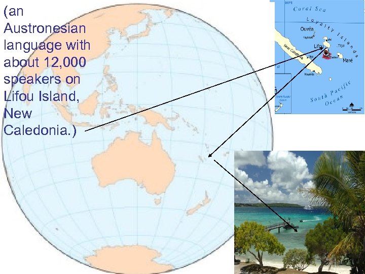 (an Austronesian language with about 12, 000 speakers on Lifou Island, New Caledonia. )