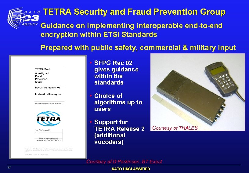 TETRA Security and Fraud Prevention Group Guidance on implementing interoperable end-to-end encryption within ETSI