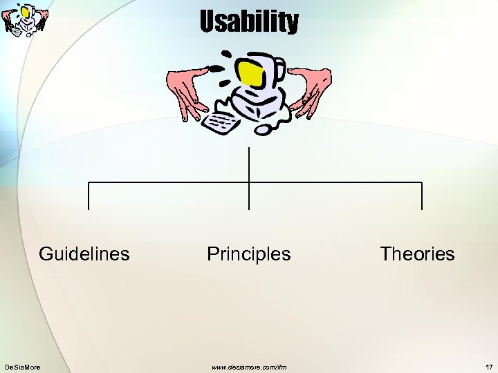 Usability Guidelines De. Sia. More Principles www. desiamore. com/ifm Theories 17 