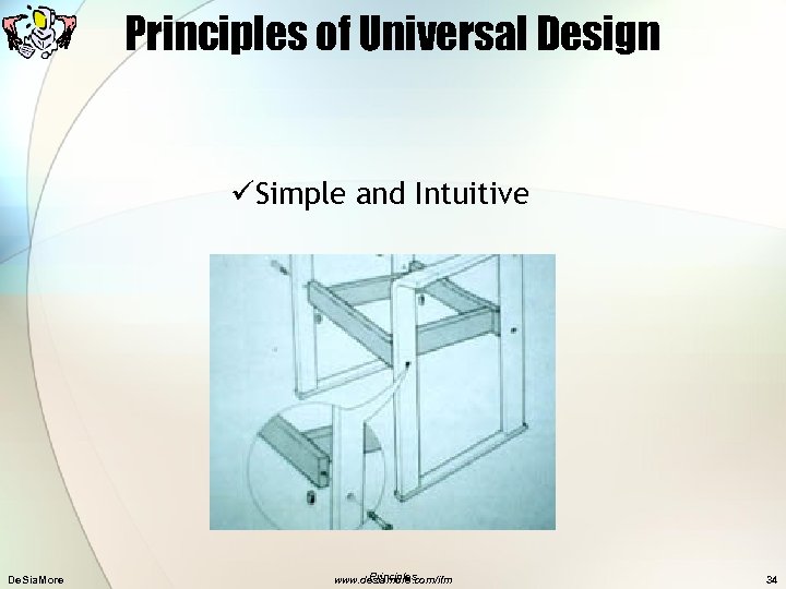 Principles of Universal Design üSimple and Intuitive De. Sia. More Principles www. desiamore. com/ifm