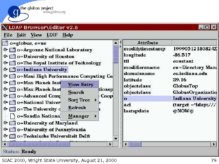 SIAC 2000, Wright State University, August 21, 2000 79 
