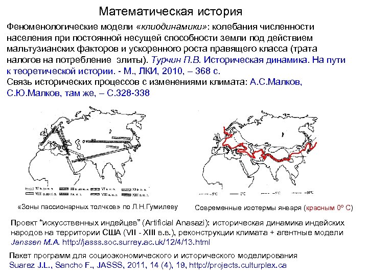 Математическая история Феноменологические модели «клиодинамики» : колебания численности населения при постоянной несущей способности земли