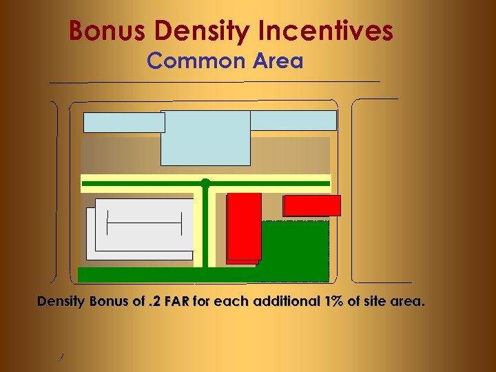 Bonus Density Incentives Common Area Density Bonus of. 2 FAR for each additional 1%