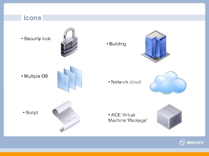Icons • Security lock • Building • Multiple OS • Network cloud • Script