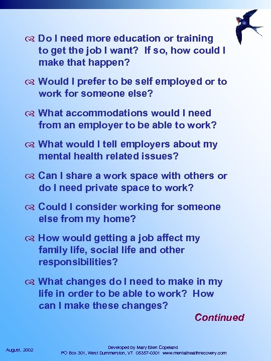  Do I need more education or training to get the job I want?