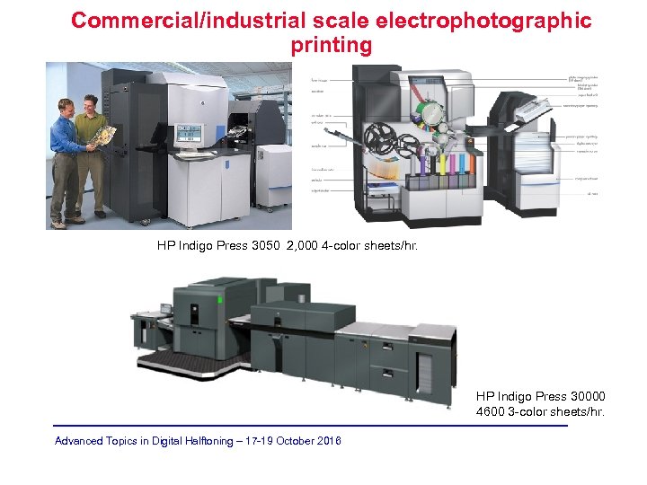 Commercial/industrial scale electrophotographic printing HP Indigo Press 3050 2, 000 4 -color sheets/hr. HP