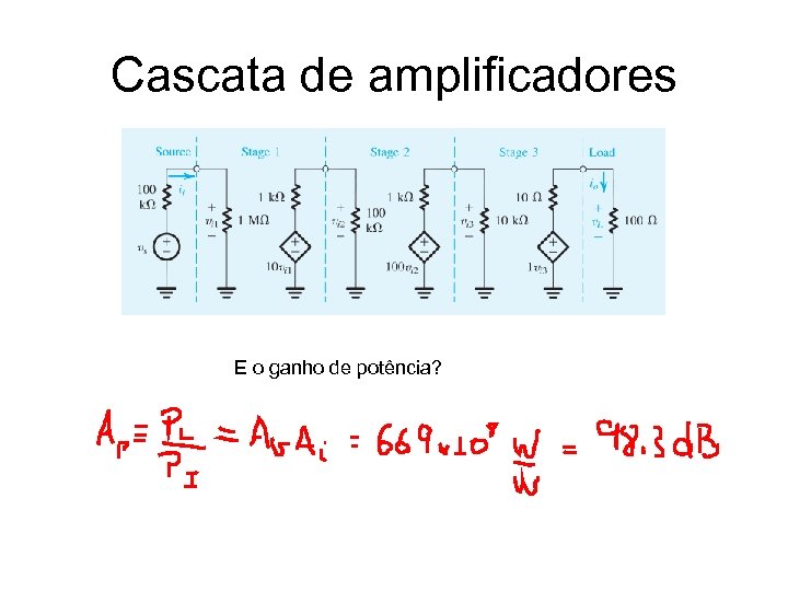 Cascata de amplificadores E o ganho de potência? 