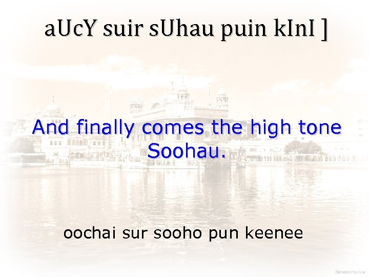 a. Uc. Y suir s. Uhau puin k. In. I ] And finally comes