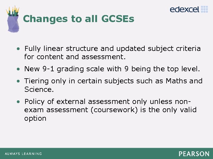 Changes to all GCSEs Click to edit Master title style Click to edit Master